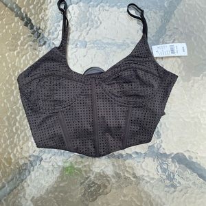NWT black corset top